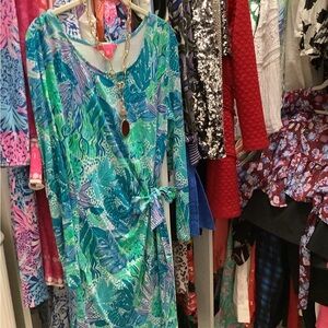 Lilly Pulitzer Long Sleeve Dress - Blue and Green